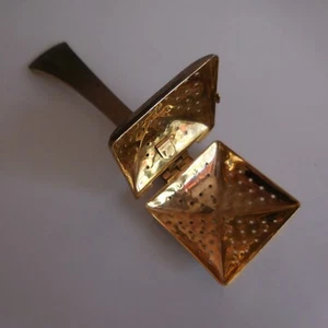 Cuiller à thé DAMMANN Frères métal cuivre design art déco table France N4579 - Imagen 1 de 12