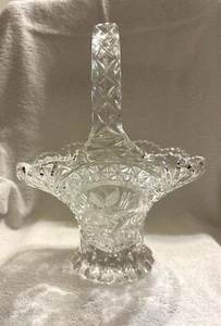 Hofbauer German Lead Crystal Byrde Basket 24% Fine Lead Crystal - Picture 1 of 11