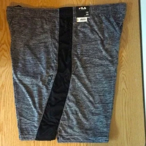New Men’s Fila Athletic Shorts Gray Black with Pockets size XL - Picture 1 of 6
