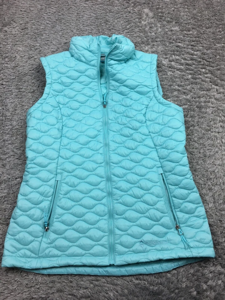Free Country Packable Vest Jacket Womens Size Medium Blue Full Zip - Image 1 of 4