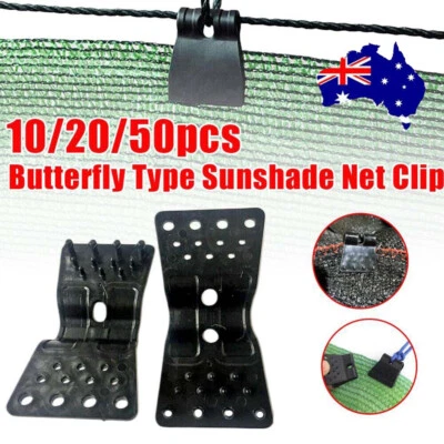 10-50PCS Shade Cloth Plastic Clip Reusable Netting Clips For Greenhouse Garden - image 1 of 4