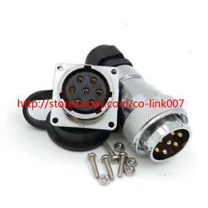 WS28 7pin Waterproof Connector, IP67 7 wire Aviation Power Cable Connector Plug