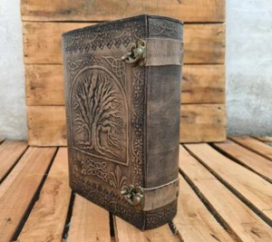 Large leather journal, vintage leather journal, tree of life journal, books - Picture 1 of 7