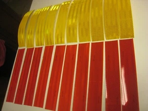 3M 983-71 AMBER & RED MIX Reflective Conspicuity Tape 2" x 11" Lot of 20-10 Ea - Picture 1 of 7
