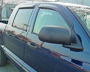 Dodge Dakota Quad Cab 2005 - 2010 Tape-On Wind Deflector Vent Visor Shades 4pc