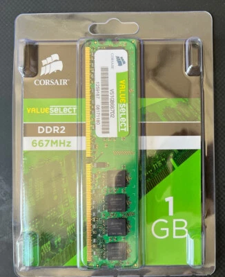 Corsair PC2-5300 (DDR2-667) 1 GB DIMM 667 MHz PC2-5300 DDR2 SDRAM Memory... - Image 1 of 2