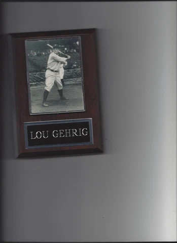 LOU GEHRIG PLAQUE BASEBALL NEW YORK YANKEES NY MLB Cover