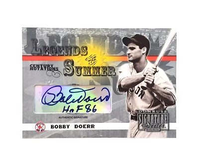 Bobby Doerr 2003 Donruss Legends Of The Summer Century Notations Auto /100 - Image 1 of 4