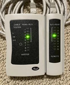 RJ11 RJ45 Network Ethernet Cable Tester Testing Tool - used, good condition - Afbeelding 1 van 5
