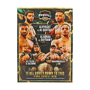 Póster autografiado 8 firmas 15x23 de campeonatos de la temporada 2024 de PFL Mena (PFL LOA - Imagen 1 de 4