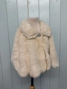 Monsoon Girls 10-13 Years Faux Fur Cream Bolero Shawl Lined Winter Wedding - Picture 1 of 7
