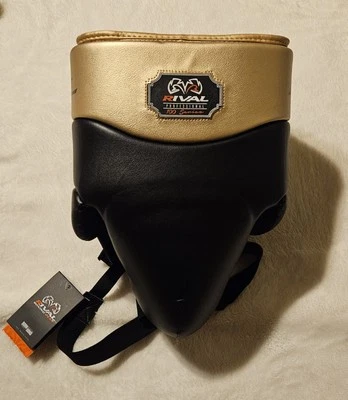Rival Boxing Pro 100 Groin Protector Lace Up Sz L Featherlite Gold/Black  - Image 1 of 4