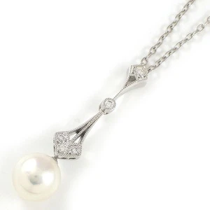 Collar MIKIMOTO Perla Diamante Oro Blanco 750 (18K) - Imagen 1 de 6