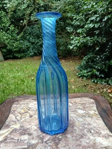 UNUSUAL COLOUR 19TH CENTURY GLASS SERVING BOTTLE - Picture 1 of 15