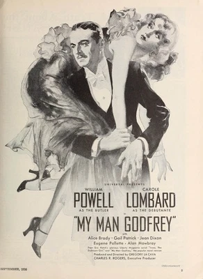 CAROLE LOMBARD - My Man Godfrey Movie Ad - 5 x 7 in Photo Print - Image 1 of 2