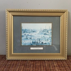 Gold Ornate Framed Lowry Print Industrial Landscape 17.25 X 14.25 Inches Gallery - Picture 1 of 12