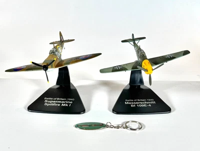 Spitfire Mk1 & Messerschmitt 109e Die Cast Metal Model Set 1:72 Scale - Image 1 of 4