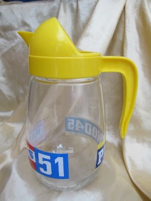 French Pernod / Pastis Promotional Glass Water Carafe Jug 1970s VGC - Image 1 of 4