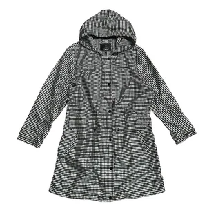 Giacca donna Rino & Pelle taglia 14 nero bianco Gingham a quadri con cappuccio zip usata in ottime condizioni - Foto 1 di 9