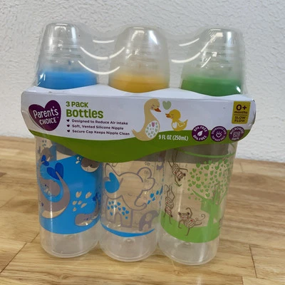 PARENTS CHOICE 3 Pack 9 fl oz. Baby Bottles, -- 0+ Months - Image 1 of 4