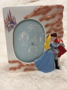 VTG Disney Cinderella Prince Charming Ceramic Picture Frame Made in Japan - Picture 1 of 8