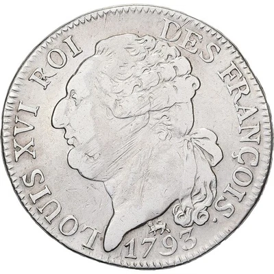 [#1508830] Francia, Luis XVI, 1/2 Ecu de 3 Livres, 1793 / AN 5, París, Plata, V Foto 1 de 2