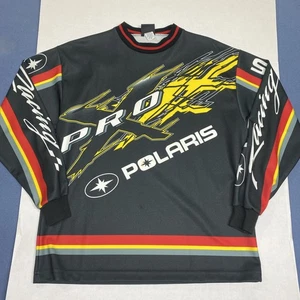 Vintage Polaris Shirt Herren MED Schwarz Colorblock Racing USA - Bild 1 von 7