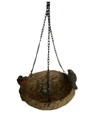 Par de petirrojos para el hogar y el jardín nido decoración colgante exterior pesado con cadenas Foto 1 de 4