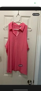 Camiseta deportiva/golf Puma talla 2xl rosa y blanco cuello - Imagen 1 de 4