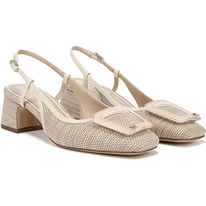Sam Edelman Tracie Slingback Sandal in Light neutral Weave I9553M1250 US 7.5 NEW - Picture 1 of 7