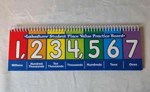 Lakeshore Student Place Value Practice Board - Spiral Bound Set Of 8 - Picture 1 of 5