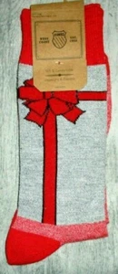 MENS K-SWISS GIFT BOW GRAY CREW SOCKS (SHOE SIZE 9 -12.5) - Picture 1 of 1
