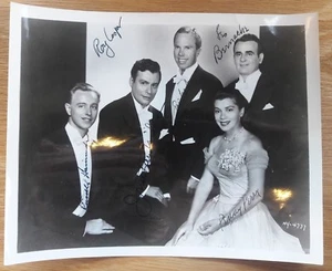 1950'S 8X10 6 AUTOGRAPHS THE CAROLERS PERRY COOPER HAMMER WILSON BERNACHE 00147 - Picture 1 of 9