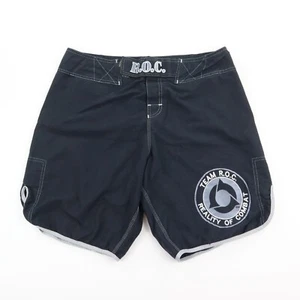 Reality of Combat 9" Shorts Men's 36 Black MMA Training Fighter Ripstop Cotton - Picture 1 of 7