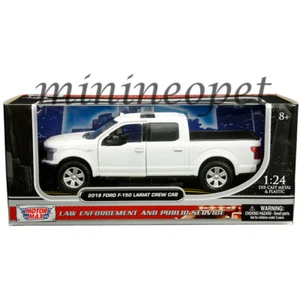 MOTORMAX 2019 FORD F-150 LARIAT 1/24 with LIGHTBAR UNMARKED POLICE WHITE 76981 - Picture 1 of 1