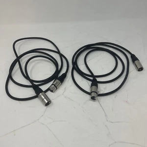 Cable de micrófono Amazon Basics XLR macho a hembra 6 pies, negro paquete de 2 - Imagen 1 de 3