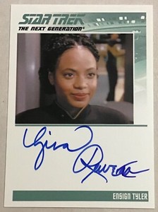 GINA RAVERA STAR TREK TNG PORTFOLIO PRINTS S2 AUTOGRAPH CARD AS ENSIGN TYLER