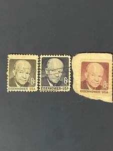 3 Of The 8-Cent 1971 U.S. Postage Stamps feat. Dwight D. Eisenhower - Imagen 1 de 1