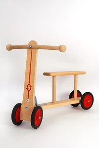 Laufrad Holzroller Roller ab dem 1. Geburtstag Erzgebirge Made in Germany neu - Bild 1 von 1