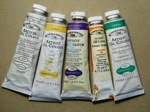 Winsor & Newton Artists' Oil Colour, Series 1 x 1, Series 2 x 3, Series 4 x 1 - Picture 1 of 1