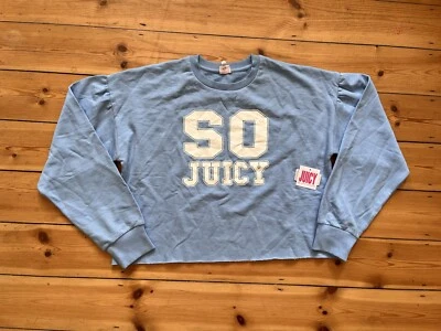 Juicy Couture So Juicy logo Crewneck jumper light blue size L BNWT  - Image 1 of 4