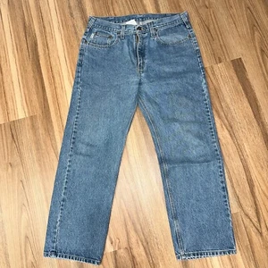 Jeans Carhartt Relaxed Traditional Fit blu abbigliamento da lavoro denim taglia 35x30 B480-DPS - Foto 1 di 8