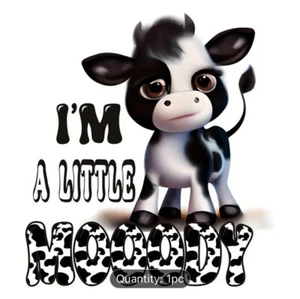 Little Mooody Wärmeübertragung - Aufbügeln - lustig - Bastelbedarf - lustige Kuh - skurril - Bild 1 von 3