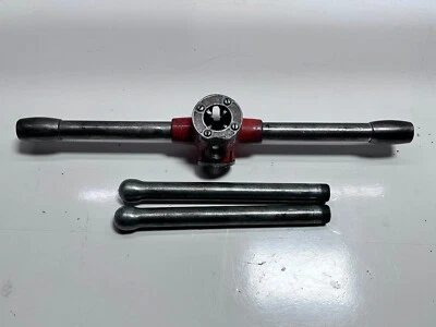 Ridgid 30-A 3-Way Pipe Threader 3/8" + 1/2" + 3/4" Dies + Handles USA - Image 1 of 4