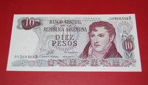 ARGENTINA 10 PESOS - P300 - GENERAL BELGRANO AT RIGHT - UNCIRCULATED - Picture 1 of 2