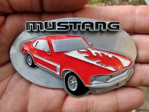 Vintage FORD MUSTANG Fibbia Cintura INDY PACE AUTO Distintivo Cobra Siskiyou RARO IN OTTIME CONDIZIONI+ - Foto 1 di 4