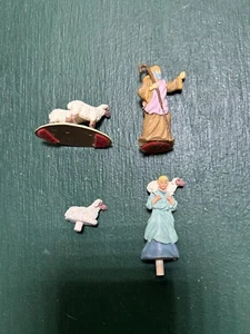 Mr. Christmas In Bethlehem Replacement Figure Boy With Sheep & Shepherd w/ Sheep - Picture 1 of 8