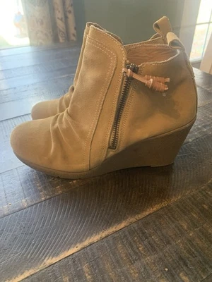 Botines de cuña superior de cuero para mujer Sperry Top Sider talla 7,5 marrón tostado Foto 1 de 4