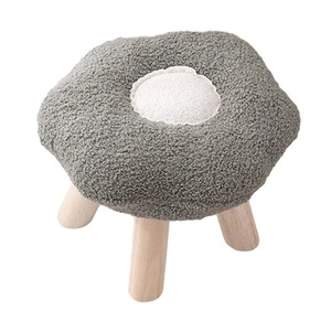 Sofa Stool Small Foot Stool Rest with Wooden Leg Comfortable Multipurpose Non - Picture 1 of 29
