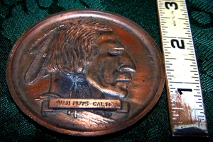 Großer Glücksbüffel Nickel für Van Nuys California - Bild 1 von 2